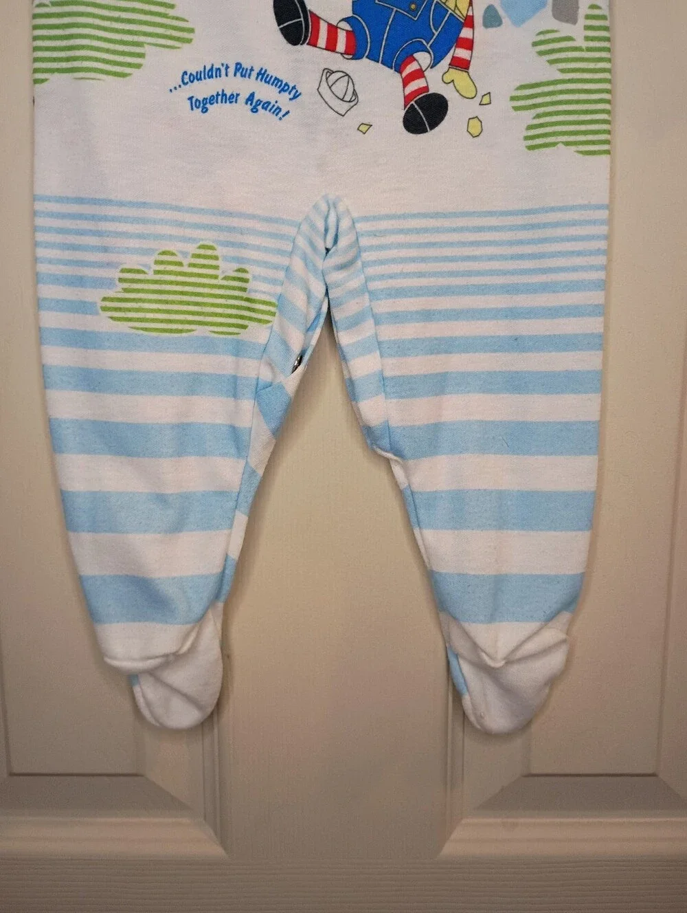 Vintage Humpty Dumpty Baby Footed One-Piece